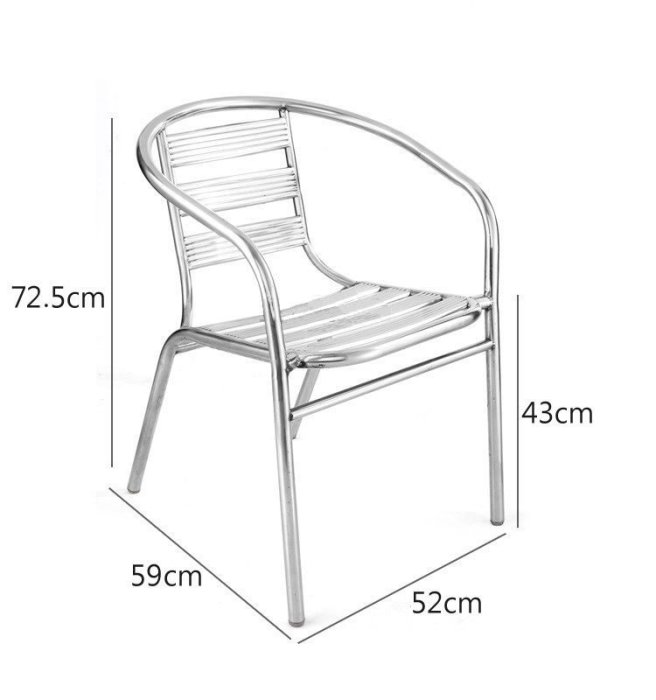鋁椅 不銹鋼椅(可承重120kg) 白鐵椅 圍椅  庭園休閒桌椅 戶外休閒鋁椅、不鏽鋼椅 餐桌椅 鋁桌 白鐵桌 休閒桌