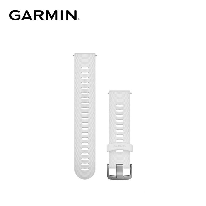 @竹北旗艦店@GARMIN Quick Release 20mm 白色矽膠錶帶 原廠公司貨