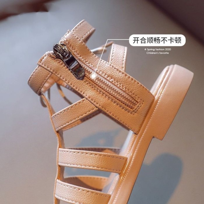 韓版女童羅馬涼鞋 2022新款夏季公主鞋 時尚兒童軟底小女孩童鞋