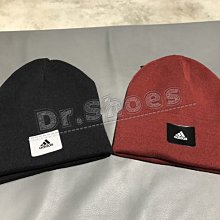 【Dr.Shoes 】Adidas Logo Beanie 運動休閒 毛球 毛帽 棗紅DJ1212 黑CY6012