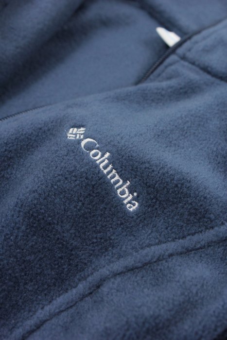 美國百分百【全新真品】Columbia 外套 刷毛 立領 輕巧 fleece 保暖 哥倫比亞 深藍 S號 女 B534