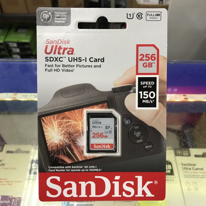 【150MB】SanDisk Ultra SDXC SD UHS-I 256G 256GB 相機卡 高速記憶卡 公司貨