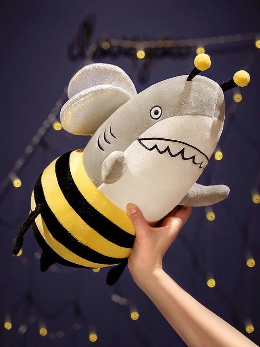 鯊雕鯊bee玩偶公仔抱枕毛絨玩具搞怪娃娃沙雕新年聖誕節禮物男生
