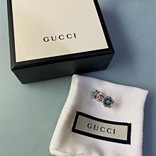 Gucci 古馳雙G花朵 戒指鑲珍珠母貝 指環 經典雙G鏤空 純銀對戒環