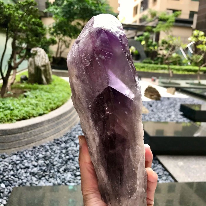 紫水晶權杖  大隻 1338克 25x8公分骨幹水晶 祭壇水晶 電路板 量少 阿賽斯特萊石 編號S1010