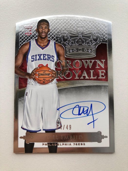 2014-15 PANINI PREFERRED JOEL EMBIID AUTO RC 簽名球卡 限量49張