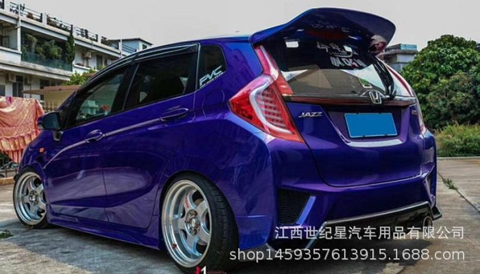 汽車尾翼 尾翼配件適用于14-18飛度加裝尾翼fit spoiler飛度gk5尾翼三代飛度尾翼