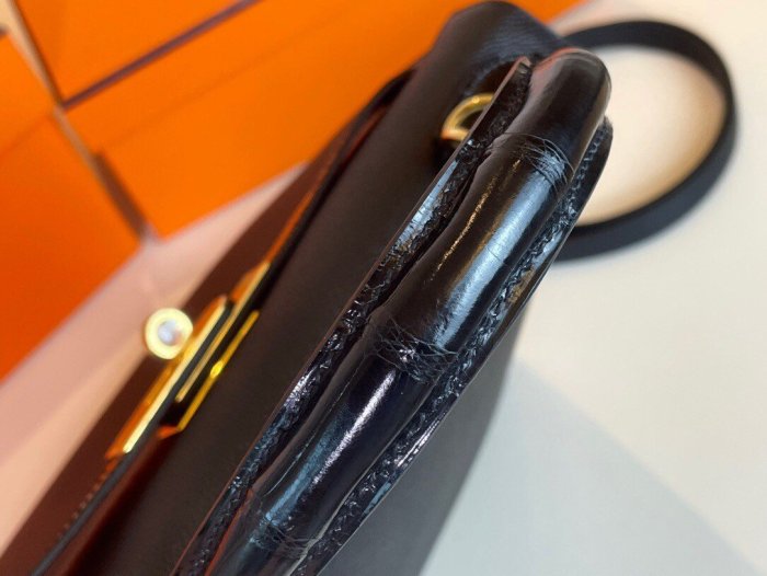 『RP精品』愛馬仕 HERMES Kelly 28 Touch 鱷魚皮 黑色 金扣 Epsom 凱莉包