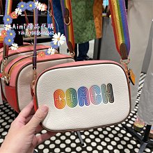 Aimi精品代購 Coach C9939 蔻馳新款Jamie彩色印花女士相機包 單肩斜跨包 附購證 商品吊牌標籤