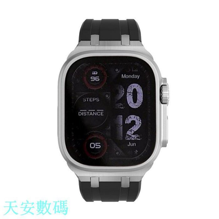 AP改裝矽膠錶帶 官方款折疊扣 适用Apple Watch Ultra2 49mm表带 9代 s8/7/se 41 44