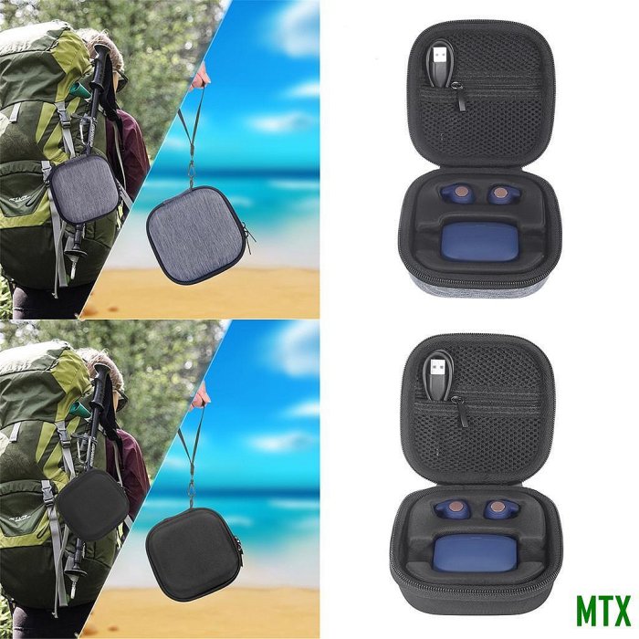 MTX旗艦店適用於Jabra Elite Active 65t/ Jabra Elite 65t保護包 便攜式硬殼收納包 帶防