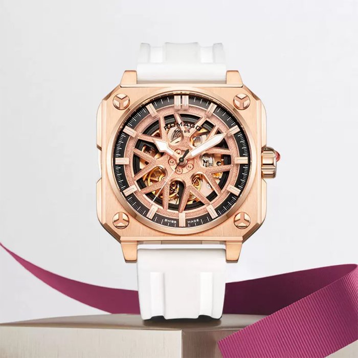 【時光鐘錶公司】ROMAGO 雷米格 RM105-RG 極速鏤空自動腕錶 機械錶 輪圈 鏤空機械錶 男錶手錶生日禮物限量