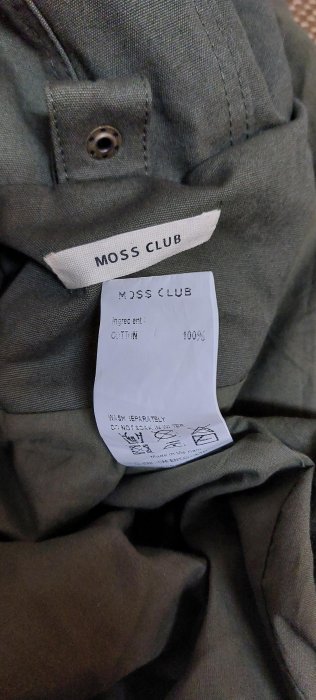 Z169專櫃moss club橄欖綠色連帽休閒風外套F