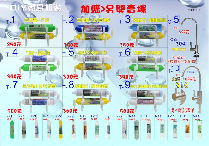 RO逆滲透膜年份頂級套裝組濾水器10英吋濾心.椰殼活性炭純水機.淨水器.貨號:8023【巡航淨水】