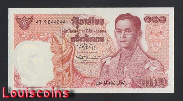 【Louis Coins】B2176-THAILAND-1969-1978泰國紙幣-100 Baht(L)