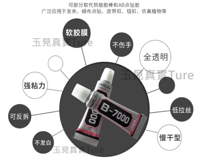 潮人百貨-珠寶鑑定儀器B7000針管膠水110ml針頭型 快乾膠 強力膠水 珠寶首飾膠 寶石膠水水鑽膠PCOTGL003