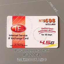 預付卡30天上網儲值卡【遠傳 698】80GB．網路吃到飽．IF698．台灣人門號可用