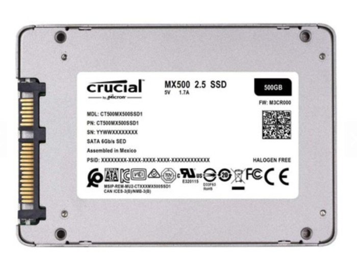 美光 Micron Crucial MX500 500GB SATA3 固態硬碟/SSD 二手/中古 桃園《蝦米小鋪》