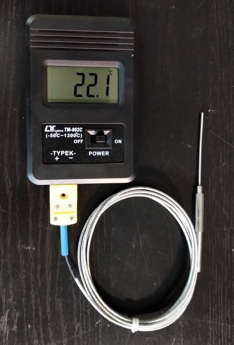 溫度錶 k type 溫度計 304探針 可彎曲探針1.5x100mm 烘培溫度計 烤箱溫度計 咖啡溫度計 TM902C