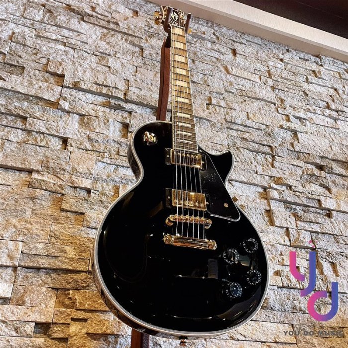 【終身保固】分期免運 贈硬盒/千元配件 Epiphone Les Paul Custom 黑色 電吉他 雙線圈 孤獨搖滾