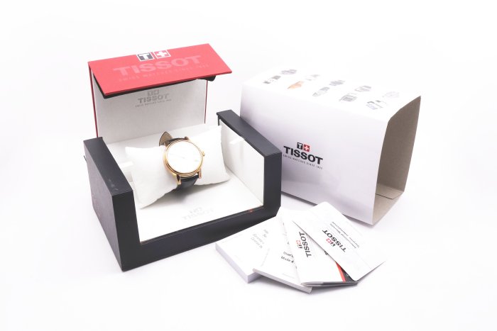 【台中青蘋果】天梭 Tissot Carson 玫瑰金經典羅馬80動力腕錶 T0854073601300 #28364