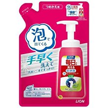 【JPGO】日本製 LION獅王 每日洗 泡沫護毛清潔液 洗毛液 補充包 180ML~紅罐 愛犬專用 優雅花香#563