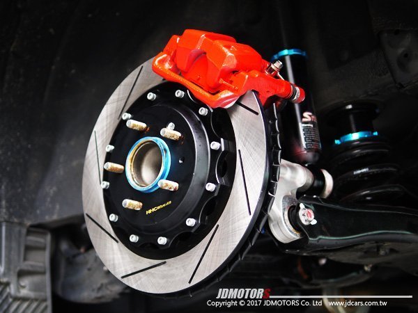 JD-MOTORS SILVERS STIM六活塞 全浮動380mm套裝組 HONDA CRV5 紅/黃/黑實裝