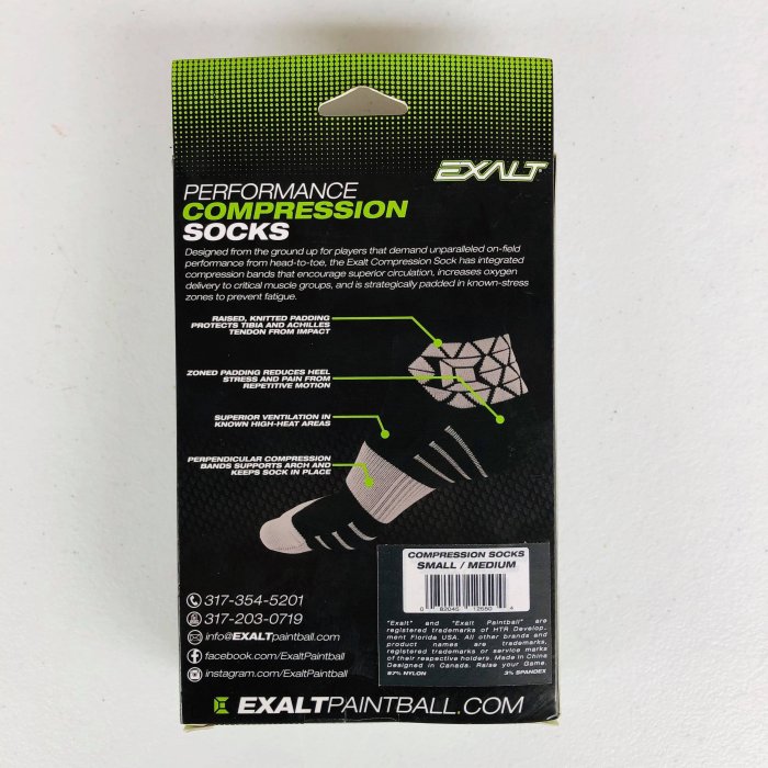 [三角戰略漆彈] EXALT COMPRESSION SOCKS 壓力襪 - 黑灰 (漆彈槍,生存裝備,護具,人身部品)