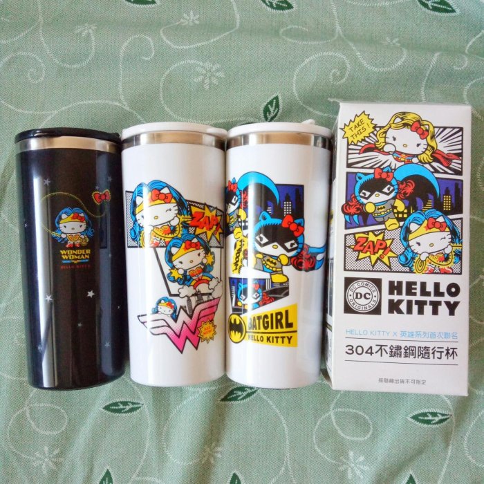 全新 正版 Sanrio×DC Hello Kitty×英雄系列聯名 美式漫畫篇Bat Girl #304不鏽鋼隨行杯 400ml