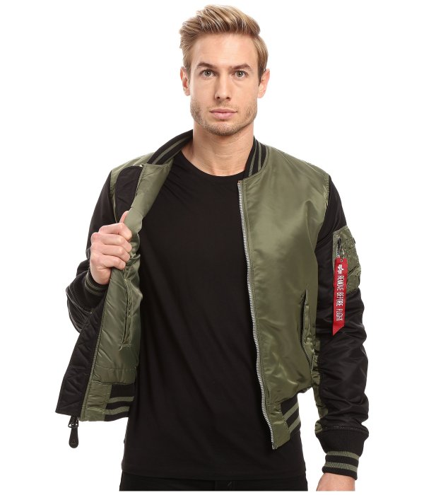 ALPHA INDUSTRIES MA-1 飛行夾克 VARSITY  雙色棒球外套領