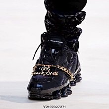 全新正品 Comme des Garçons 川久保玲 Nike Shox TL 黑金 黃金屬鏈 彈簧潮鞋 CDG CJ