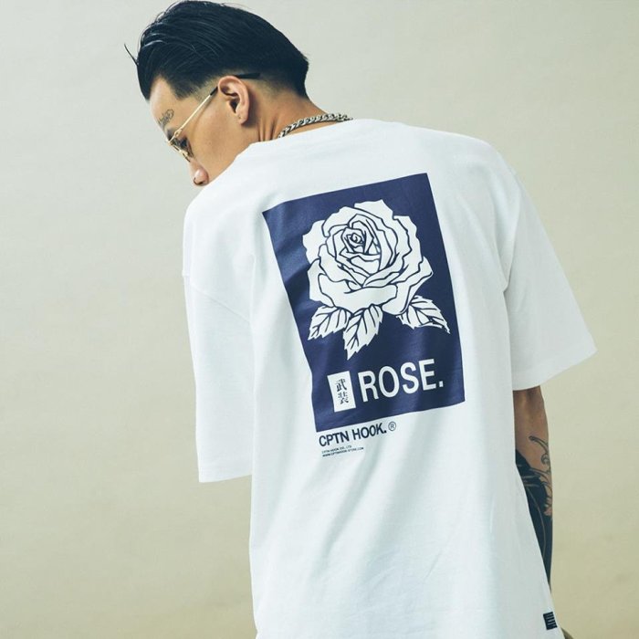 CPTN HOOK ARRIVAL 19 ROSE TEE II 白/紫/黑