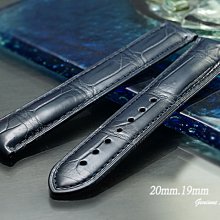 【時間探索】全新進口純正鱷魚皮-OMEGA代用錶帶 ( 21mm.20mm.19mm ).艾美