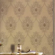 [禾豐窗簾坊]歐式宮廷風經典圖騰優質壁紙(3色)/壁紙裝潢施工