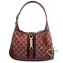 【茱麗葉精品】全新商品 GUCCI 專櫃商品 636706 Jackie 1961 經典緹花拼接兩用包.深紅 現貨