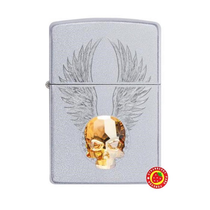 ☆茗茶軒品╭ Zippo㊣美國原裝進口 zippo 煤油 棉芯 打火石 懷爐 燃油 防風 打火機 金骷顱頭 售價1850