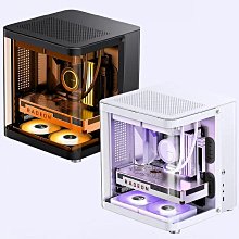 小白的生活工場*Jonsbo TK1 MATX 環景玻璃 鋁鎂合金海景小魚缸機殼 (黑/白)二色