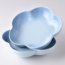 【 LE CREUSET】花型盤(中)2入-海岸藍.特價1740元.原價:2580元竹北可面交.可超取