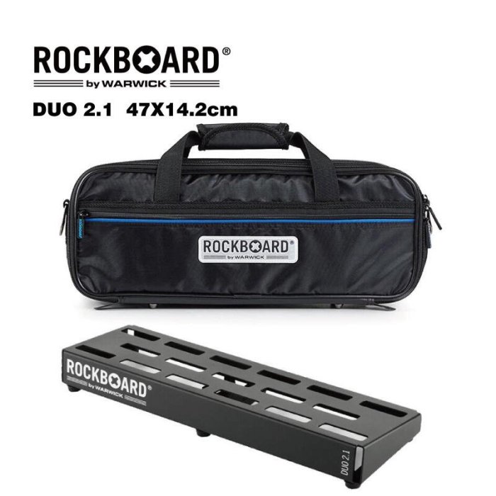 ☆唐尼樂器︵☆ RockBoard DUO 2.1 效果器板+袋 (47x14.2公分) Warwick 公司品牌