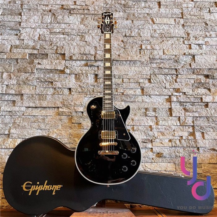 【終身保固】分期免運 贈硬盒/千元配件 Epiphone Les Paul Custom 黑色 電吉他 雙線圈 孤獨搖滾