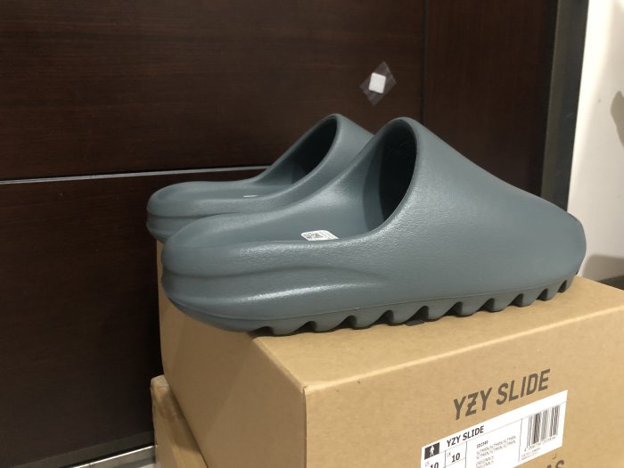 ADIDAS YEEZY SLIDE SLATE MARINE 藏青灰US10 28.5cm 全新附盒Jordan