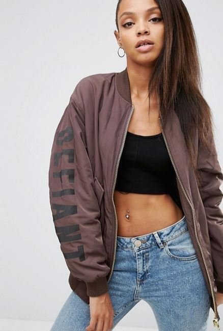 英國直送 冬天必備 ASOS 字母 Bomber Jacket