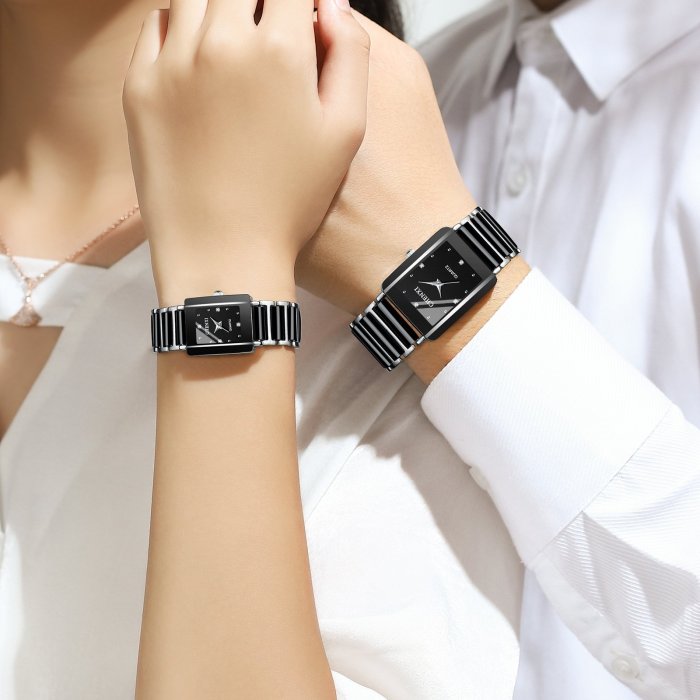 CHENXI情侶手錶陶瓷男女錶方形石英手錶quartz watch品牌直銷104A