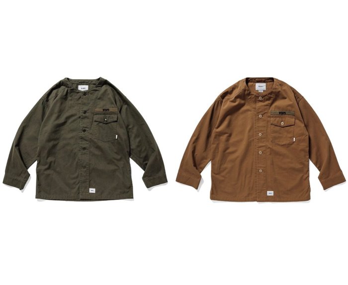 希望商店】WTAPS SCOUT LS / SHIRT 19AW 單袋無領軍衫| Yahoo奇摩拍賣