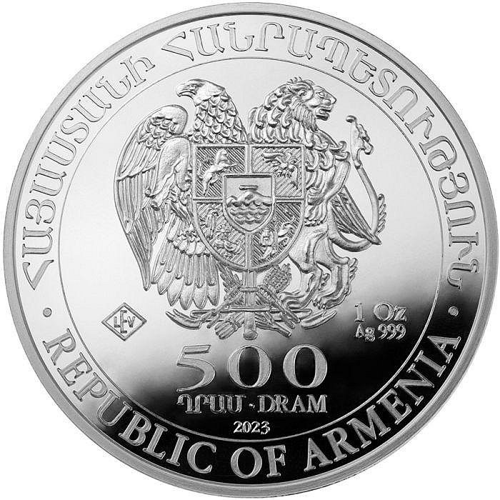 2023年 亞美尼亞 挪亞方舟 銀幣 500盎司4270