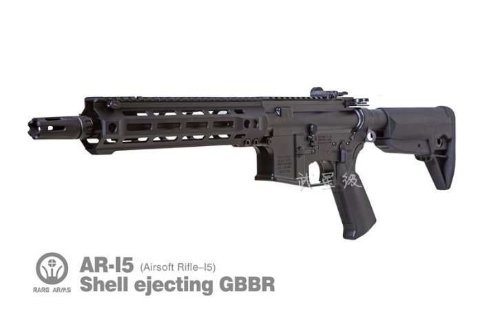 台南 武星級 Rare Arms AR15 10.3吋 CO2槍 仿真後座力 拋殼 GBBR ( 跳殼BB槍M4步槍M16卡賓槍