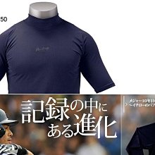 貳拾肆棒球--日本帶回.Rawlings 短袖高領緊身衣.日製.鈴木一朗式樣ICHIRO MODEL深藍