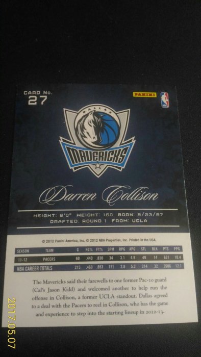 2012-13 PANINI PRESTIGE~Darren Collison 普卡 # 27