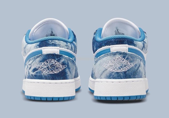 代購】Nike AIR JORDAN 1 LOW GS WASHED DENIM 白藍經典百搭休閒板鞋