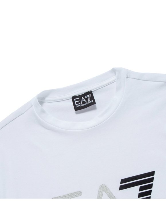 美國百分百【全新真品】Emporio Armani EA7 短袖 T恤 logo 休閒 T-shirt 白色 J484